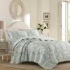 Best Pirce 🎁 King Venetia Duck Egg Quilt Set By Laura Ashley 👏 -Greenland Home Fashions shop masterREVM1239