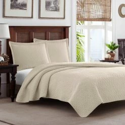 Best Sale 🎁 King Solid Cross Diamond Quilt Set By Tommy Bahama 🤩