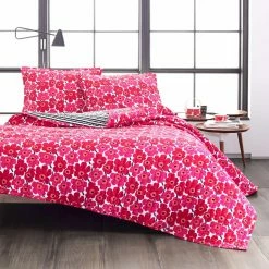 Promo 😀 Queen Mini Unikko Quilt Set By Marimekko 💯