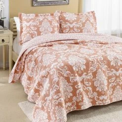 Budget 👍 King Laura Ashley Venetia Cotton Reversible Quilt Set 👍