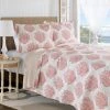 Deals 👏 King Laura Ashley Coral Coast Coral Quilt Set ❤️ -Greenland Home Fashions shop masterREVM397