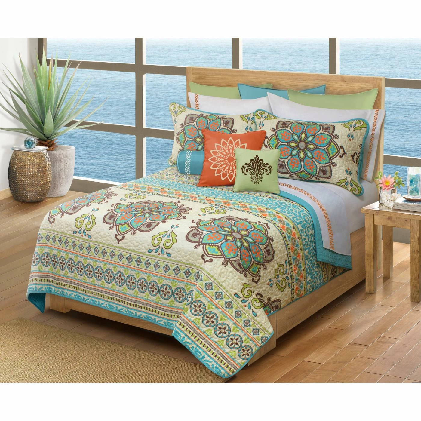 Discount ๐ King Majorca Quilt Set By Safdie And Co ๐ 3 Discount ๐ King Majorca Quilt Set By Safdie And Co ๐