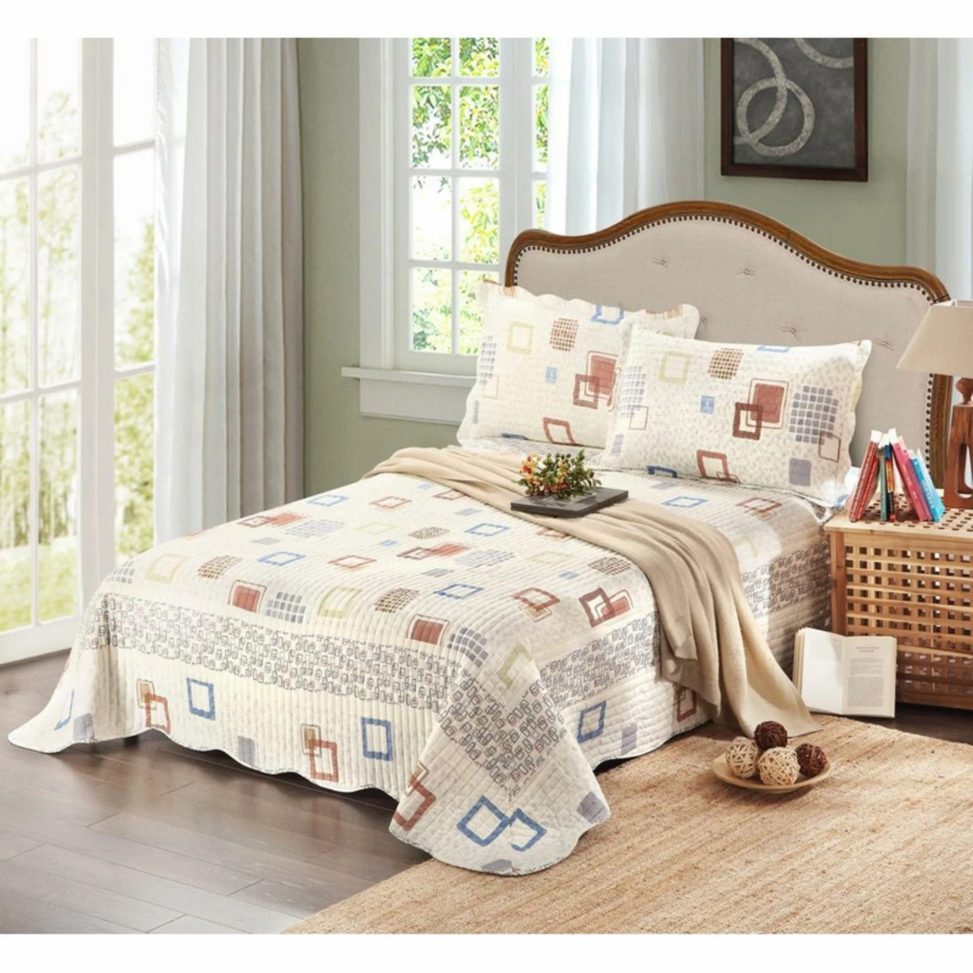 Coupon โ California King Geometric Cubic 3 Piece Reversible Quilt Set By Tache Home Fashion ๐ 3 Coupon โ California King Geometric Cubic 3 Piece Reversible Quilt Set By Tache Home Fashion ๐