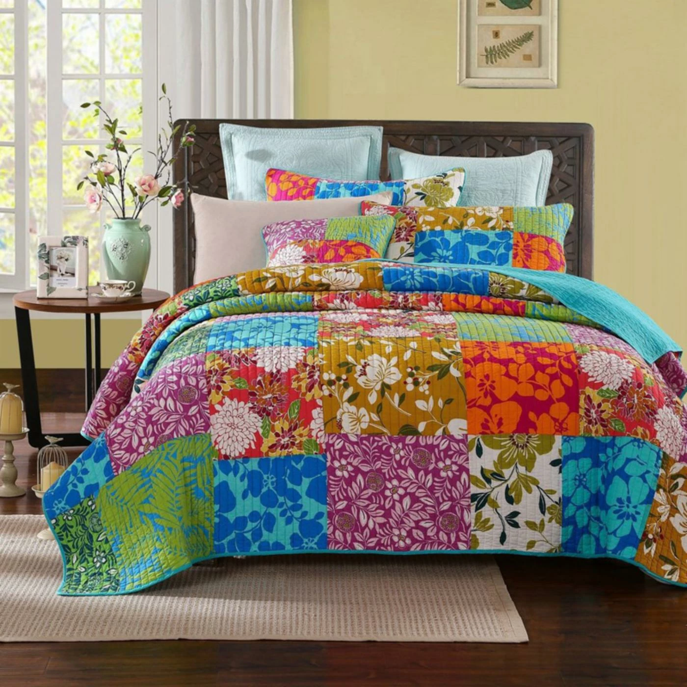 Cheap ๐ California King Power Party Quilt Set By Tache Home Fashion ๐ 3 Cheap ๐ California King Power Party Quilt Set By Tache Home Fashion ๐