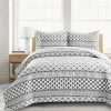 Cheap ✔️ Lush Decor Monique Stripe Quilt Set - Black/White - Full/Queen ⌛ -Greenland Home Fashions shop masterTRIA1025