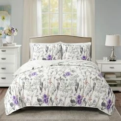 Outlet 🔥 Lush Decor Adalia Quilt Set - Purple/Gray - Full/Queen 🥰