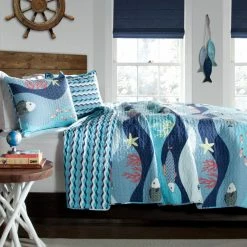 Flash Sale 😉 Queen Sea Life 2 Piece Quilt Set By Lush Decor 🛒