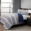 Brand new 👍 King Marlton Stripe 3 Piece Quilt Set By Lush Decor 🎁