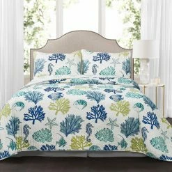 Wholesale 🤩 King Coastal Reef 3 Piece Quilt Set By Lush Decor ✨