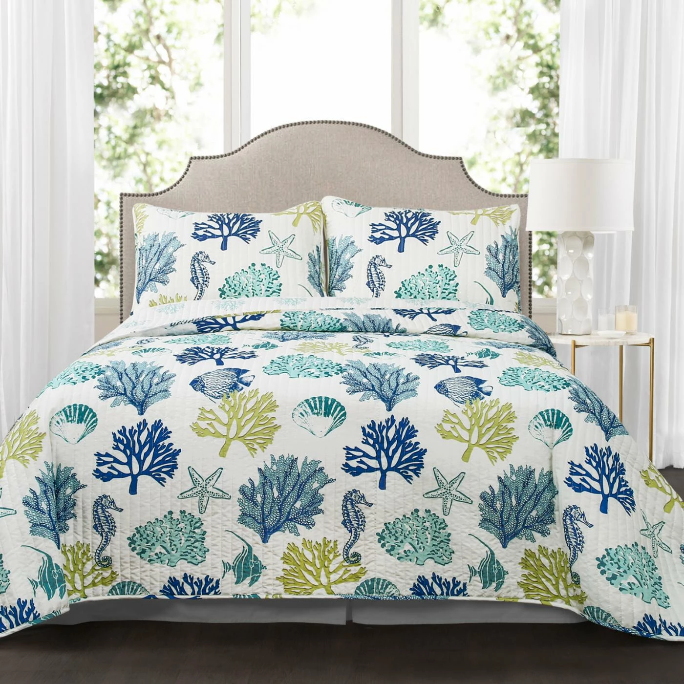 Wholesale π€© King Coastal Reef 3 Piece Quilt Set By Lush Decor β¨ 3 Wholesale π€© King Coastal Reef 3 Piece Quilt Set By Lush Decor β¨