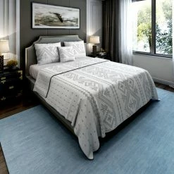 Top 10 ⭐ King Polyester Cross Stitch Quilt Set By Brielle 💯