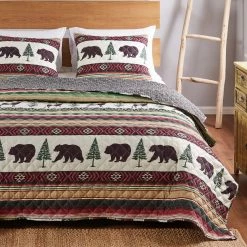 Best Sale 🌟 King Barefoot Bungalow Yosemite Reversible Quilt Set 🛒 -Greenland Home Fashions shop scaleGRNLD589