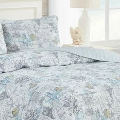 Best Sale 🌟 King Beach Bliss Quilt Set By Tommy Bahama 🧨 -Greenland Home Fashions shop scaleREVM669