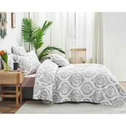 Cheapest ⌛ California King Austere Gray Moon Sky 3 Piece Reversible Quilt Set By Tache Home Fashion 💯 -Greenland Home Fashions shop scaleTACH023