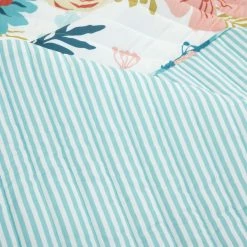 Budget ๐ King Lush Decor Cottage Core Ariana Flower Reversible Oversized Quilt Set- Blue/Dusty Pink-Full/Queen ๐ 14 Budget ๐ King Lush Decor Cottage Core Ariana Flower Reversible Oversized Quilt Set- Blue/Dusty Pink-Full/Queen ๐ -Greenland Home Fashions shop scaleTRIA1009