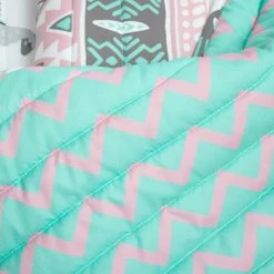 Deals 🔥 Queen Lush Decor Boho Llama Reversible Oversized Quilt Set- Pink/Aqua-Twin ✔️ -Greenland Home Fashions shop scaleTRIA1010